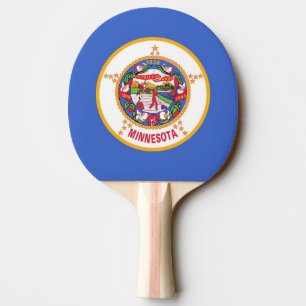 Ping pong paddle with Flag of Minnesota, USA