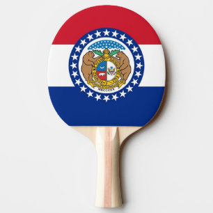 Ping pong paddle with Flag of Missouri, USA