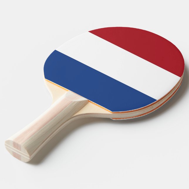 Ping pong paddle with Flag of Netherlands (Front Angle)