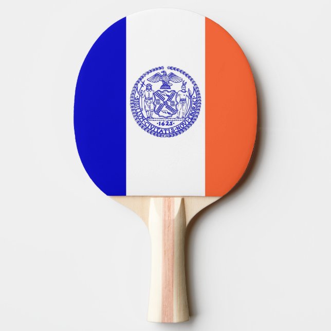 Ping pong paddle with Flag of New York City, USA (Back)