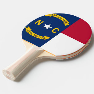 Ping pong paddle with Flag of North Carolina, USA