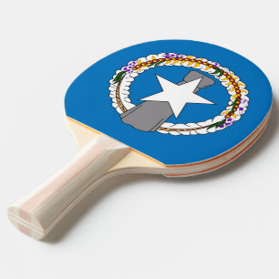 Ping pong paddle with Flag of Northern Mariana