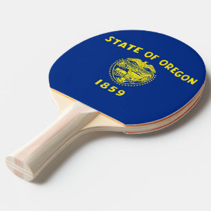 Ping pong paddle with Flag of Oregon State, USA