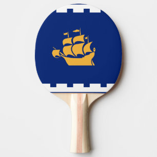 Ping pong paddle with Flag of Quebec City
