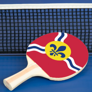 Ping pong paddle with Flag of St. Louis, Missouri