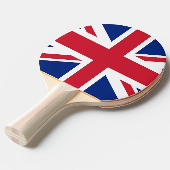 Ping pong paddle with Flag of United Kingdom (Front Angle)