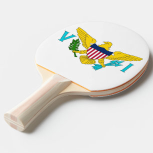 Ping pong paddle with Flag of Virgin Island, USA