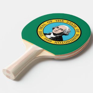 Ping pong paddle with Flag of Washington, USA