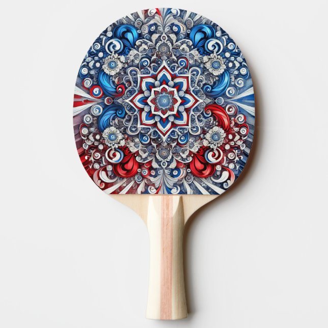 Ping pong paddle with France Colours (Back)
