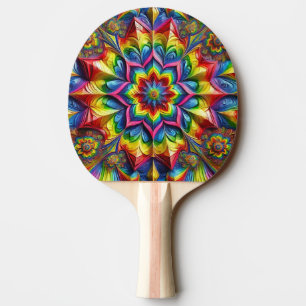 Ping pong paddle with LGBTQ Colours