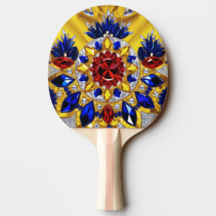 Ping pong paddle with Romanian Colours