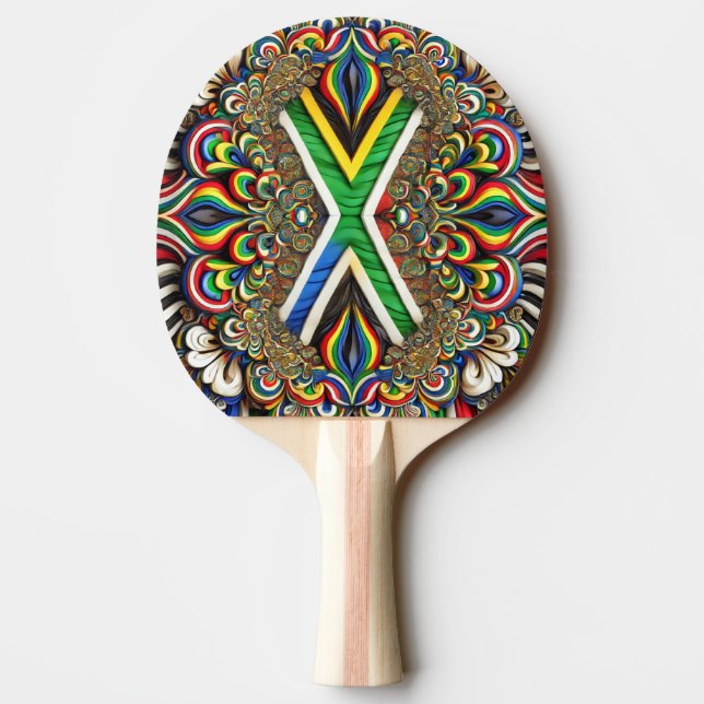Ping pong paddle with South African Colours (Back)