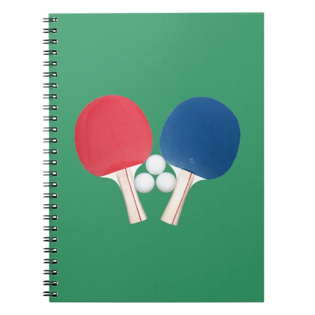 Ping Pong Paddles and Balls Notebook (Front)