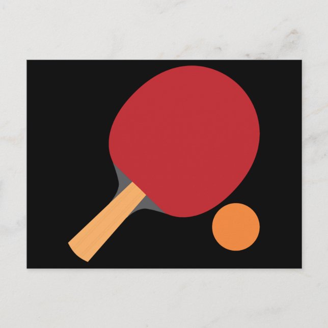 Ping Pong Paddles Funny Table Tennis Sports Long Announcement Postcard (Front)