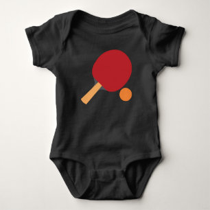 Ping Pong Paddles Funny Table Tennis Sports Long Baby Bodysuit