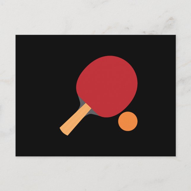 Ping Pong Paddles Funny Table Tennis Sports Long Invitation Postcard (Front)