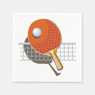 Ping Pong Paper Napkins, Table Tennis Party  Napkin