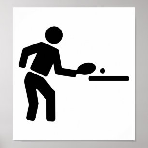 Ping pong player poster