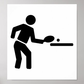 Ping pong player poster
