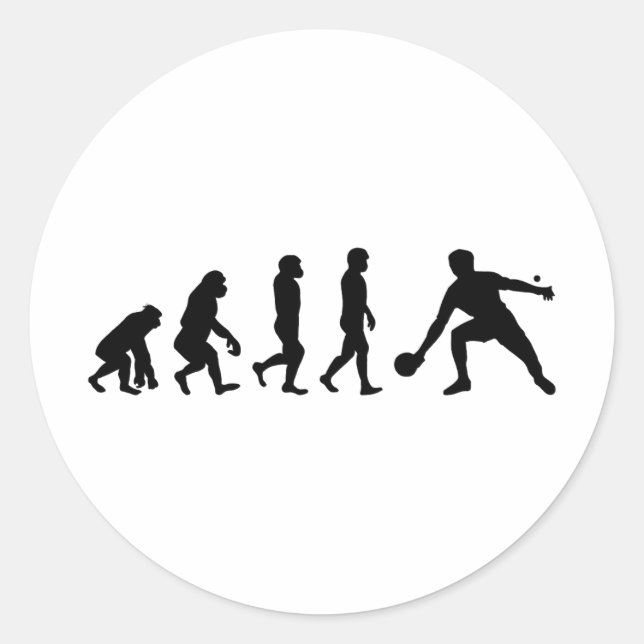 Ping Pong Player Table Tennis Coach Evolution Classic Round Sticker (Front)