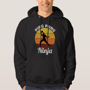 Ping Pong Player Table Tennis Coach Ninja Hoodie
