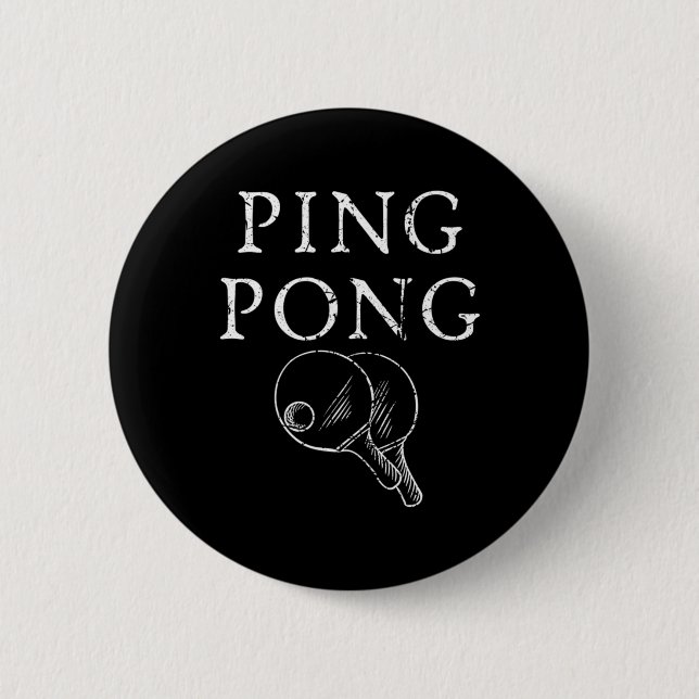 Ping Pong Players Paddle Table Tennis Sports Lover 6 Cm Round Badge (Front)