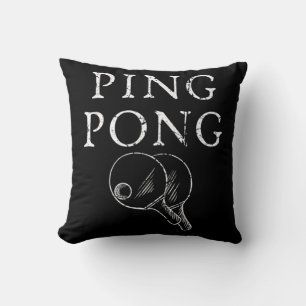 Ping Pong Players Paddle Table Tennis Sports Lover Cushion