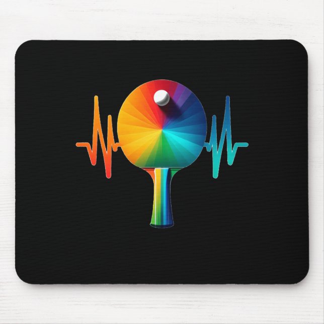 Ping pong pulse table tennis heartbeat ekg long mouse mat (Front)