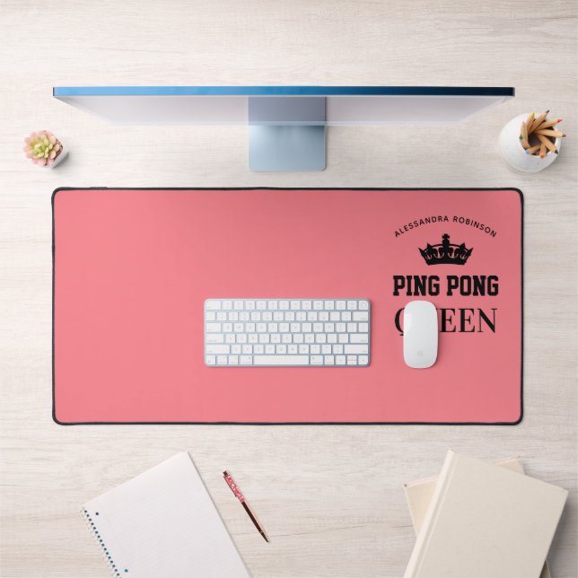Ping Pong Queen Name personalised  Desk Mat (Office 1)