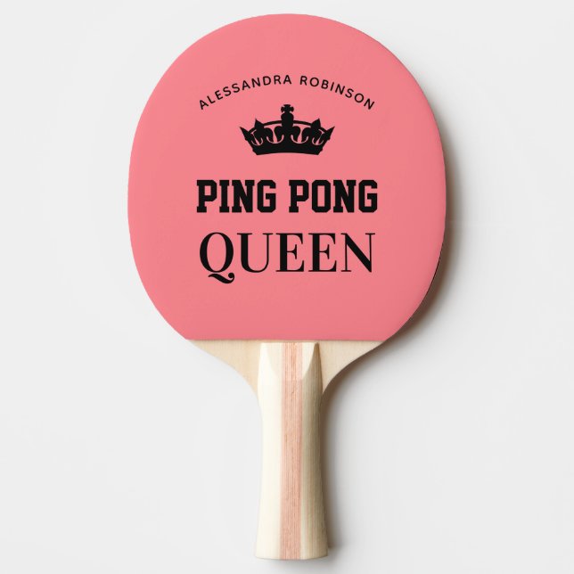 Ping Pong Queen Name personalised  Paddle (Front)
