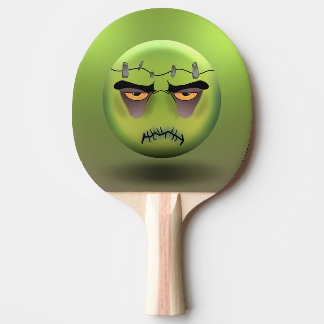 Ping Pong Racket Frankenmoji Ping Pong Paddle (Front)