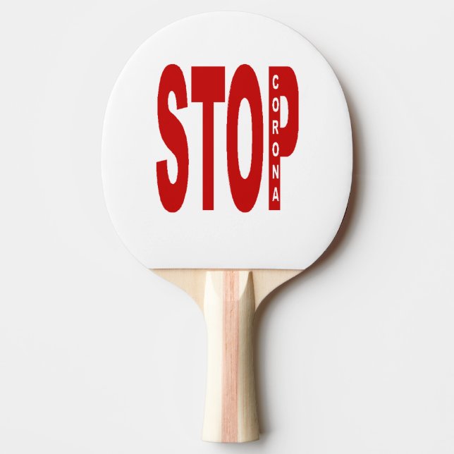 Ping-pong Racket STOP CORONA Ping Pong Paddle (Front)