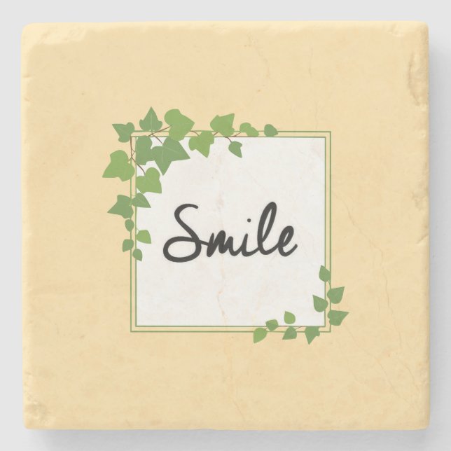 Ping pong smile stone coaster (Front)