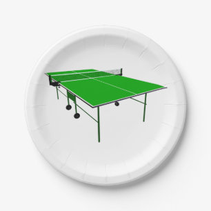 Ping Pong Table Paper Plate