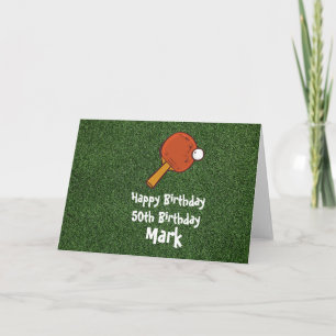  Ping pong Table Tennis Birthday Card