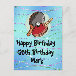  Ping pong Table Tennis Birthday Card
