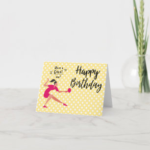 Ping Pong Table Tennis Birthday Girl Card
