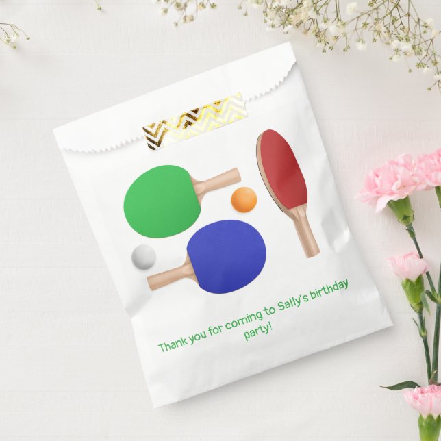 Ping Pong Table Tennis Birthday Party Favour Bags (Sealed)