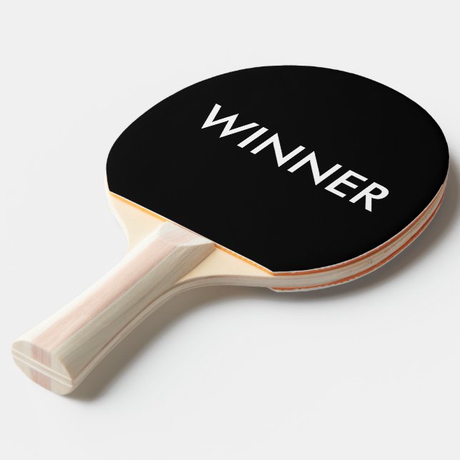 Ping Pong, Table Tennis Black and White, Winner Ping Pong Paddle (Back Angle)