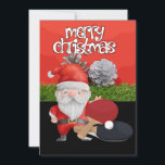 Ping Pong Table Tennis Christmas with Santa Claus Holiday Card<br><div class="desc">Ping Pong Table Tennis Christmas with Santa Claus Holiday Card</div>