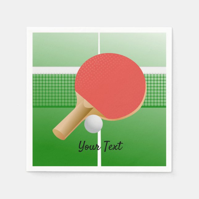 Ping Pong Table Tennis Design  Paper Napkins (Front)
