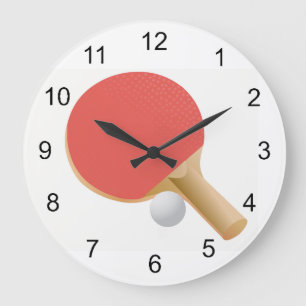 Ping Pong Table Tennis Design Wall Clock