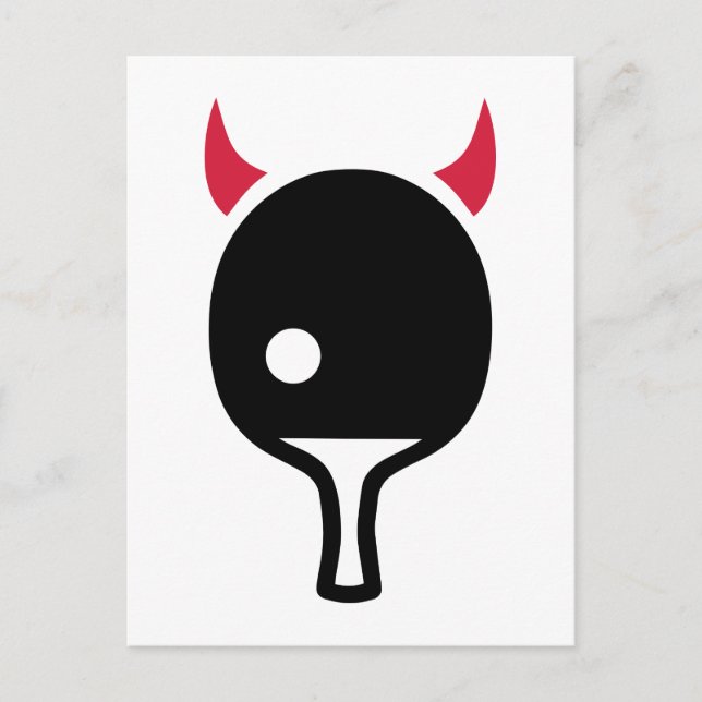 Ping Pong table tennis Devil Postcard (Front)