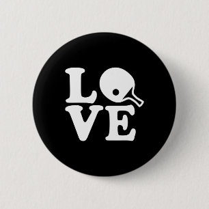 Ping pong table tennis love 6 cm round badge