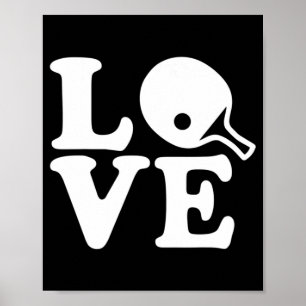 Ping pong table tennis love  poster