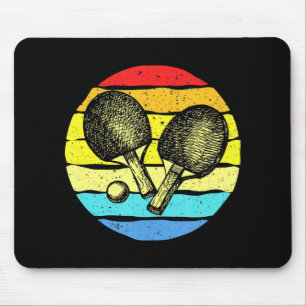Ping Pong Table Tennis Lovers Retro Mouse Mat