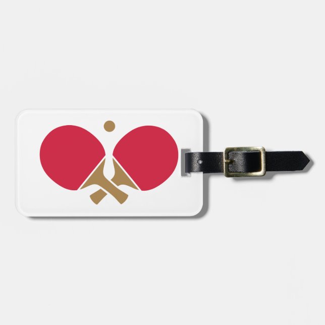 Ping Pong table tennis Luggage Tag (Front Horizontal)