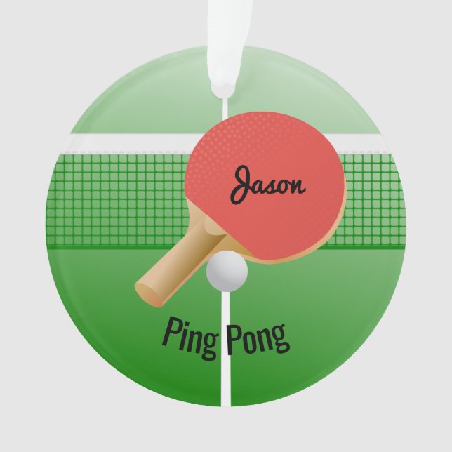 Ping Pong Table Tennis Ornament (Front)