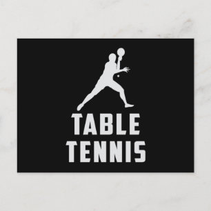 Ping Pong Table Tennis Paddle Player Funny Gift Postcard
