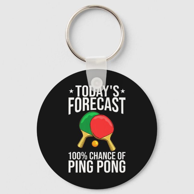 Ping Pong Table Tennis Player Balls Paddle Game   Key Ring (Front)